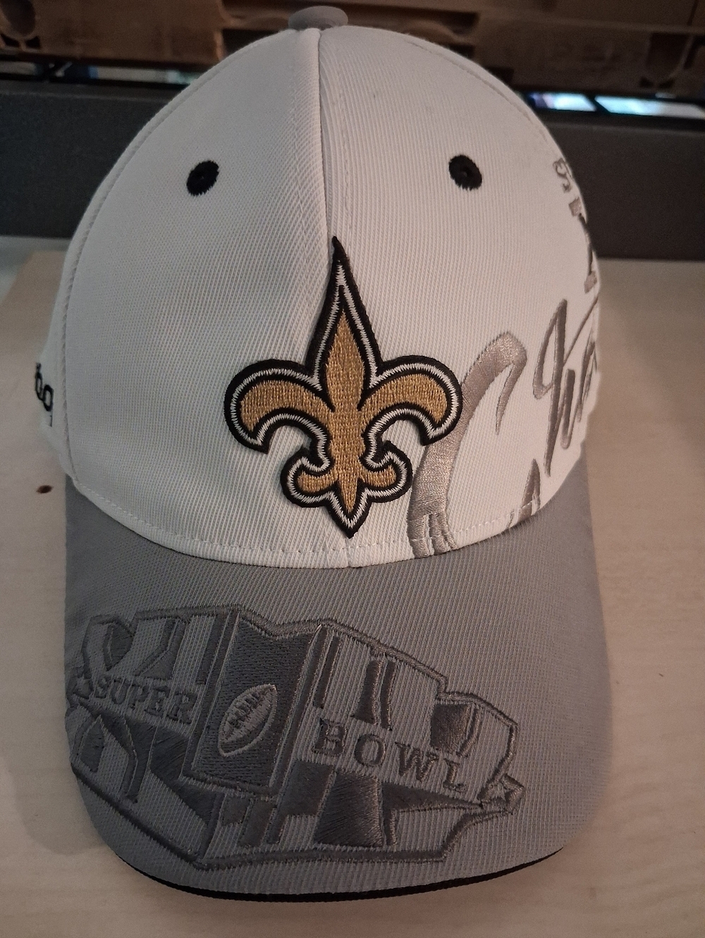 2010 Super Bowl XLIV 44 New Orleans Saints NFL Champions Hat Cap Reebok On Field